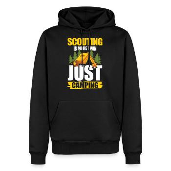 Scouting Is More Than Just Camping - Men's Premium Hoodie - black - Front - Nico (187cm) & Julia (174cm)