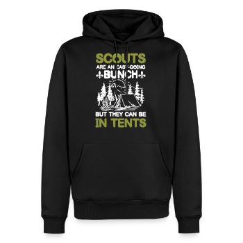 Scouts Are An Easy-Going But They Can Be In Tents - Men's Premium Hoodie - black - Front - Nico (187cm) & Julia (174cm)