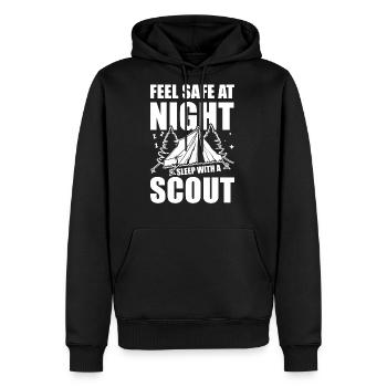 Feel Safe At Night Sleep With A Scout - Men's Premium Hoodie - black - Front - Nico (187cm) & Julia (174cm)