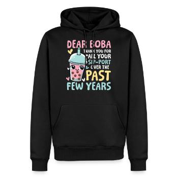 Funny Bubble Tea Saying for a Bubble tea drinker - Men's Premium Hoodie - black - Front - Nico (187cm) & Julia (174cm)