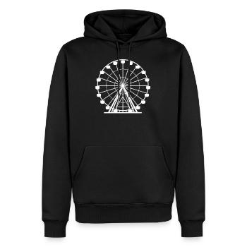 Elegant Ferris Wheel in Minimalist Design - Men's Premium Hoodie - black - Front - Nico (187cm) & Julia (174cm)