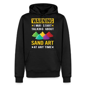 Warning Sand Art - Men's Premium Hoodie - black - Front - Nico (187cm) & Julia (174cm)