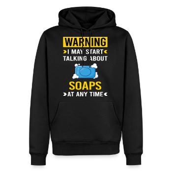 Warning Soap Soaps - Men's Premium Hoodie - black - Front - Nico (187cm) & Julia (174cm)