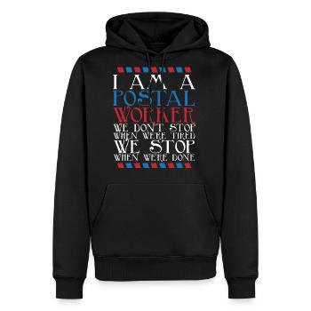 Postal Worker Post Office - Men's Premium Hoodie - black - Front - Nico (187cm) & Julia (174cm)