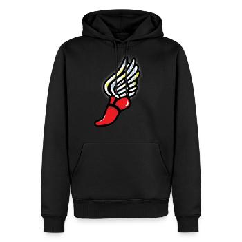 athlete flash angel - Men's Premium Hoodie - black - Front - Nico (187cm) & Julia (174cm)