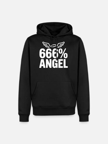 666% Angel - Men's Premium Hoodie - black