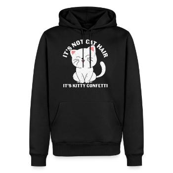 It's not cat hair. It's kitty confetti - Men's Premium Hoodie - black - Front - Nico (187cm) & Julia (174cm)