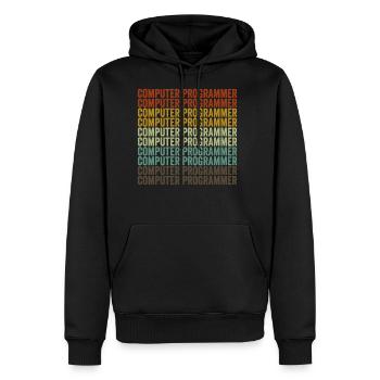 Computer Programmer Retro - Men's Premium Hoodie - black - Front - Nico (187cm) & Julia (174cm)
