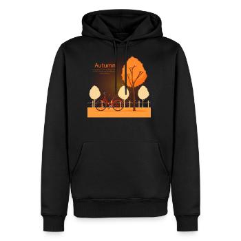 Bicycle Scene In The Autumn - Men's Premium Hoodie - black - Front - Nico (187cm) & Julia (174cm)