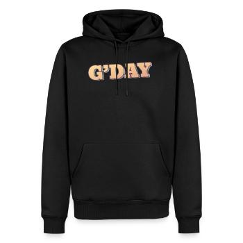 G'day Aussie Australia Aussie rules down under - Men's Premium Hoodie - black - Front - Nico (187cm) & Julia (174cm)