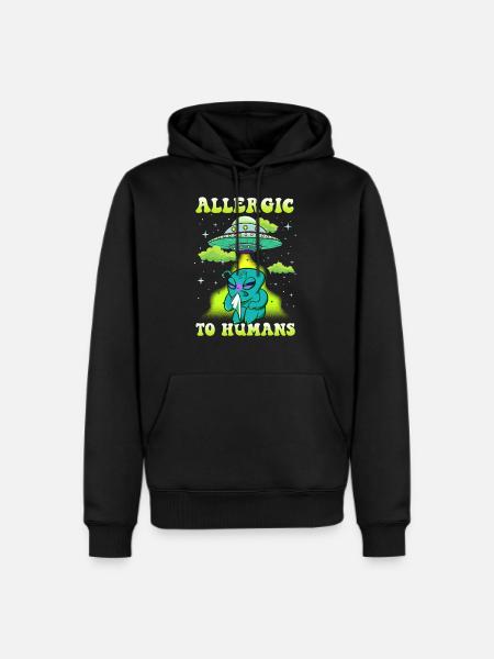 Aliens Allergic to Humans - Men's Premium Hoodie - black