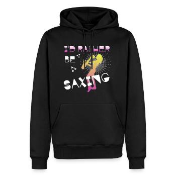 Saxophone Player Jazz Lover Mom - Men's Premium Hoodie - black - Front - Nico (187cm) & Julia (174cm)