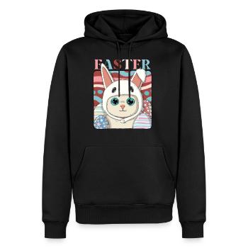 Easter Bunny - Men's Premium Hoodie - black - Front - Nico (187cm) & Julia (174cm)