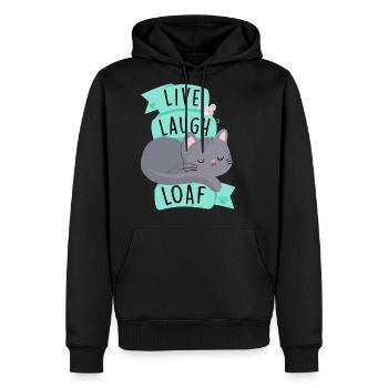 Live Laugh Loaf - Men's Premium Hoodie - black - Front - Nico (187cm) & Julia (174cm)