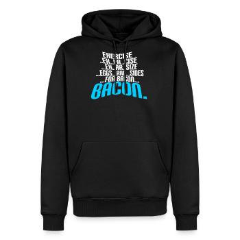 Exercise or Bacon - Men's Premium Hoodie - black - Front - Nico (187cm) & Julia (174cm)