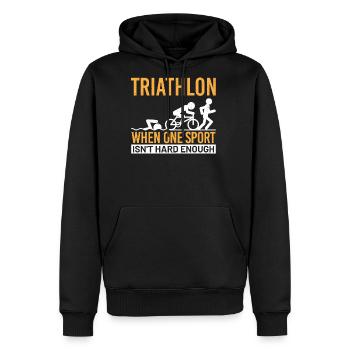 Triathlon - Men's Premium Hoodie - black - Front - Nico (187cm) & Julia (174cm)