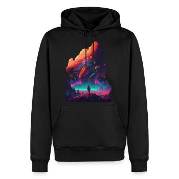 Cloud Light - Men's Premium Hoodie - black - Front - Nico (187cm) & Julia (174cm)