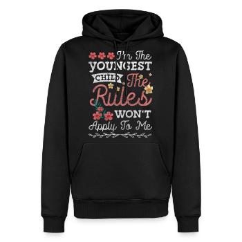 Siblings Taking Care Parents - Men's Premium Hoodie - black - Front - Nico (187cm) & Julia (174cm)