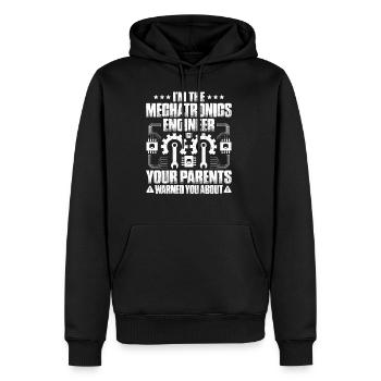 Mechatronics Engineer Mechatronics Technician - Men's Premium Hoodie - black - Front - Nico (187cm) & Julia (174cm)