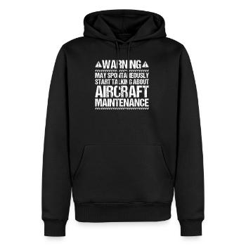 Aircraft Mechanic Aviation Maintenance Technician - Men's Premium Hoodie - black - Front - Nico (187cm) & Julia (174cm)