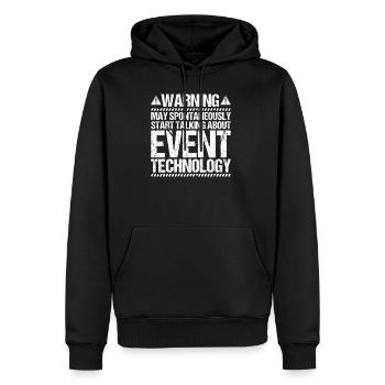 Event Technician Event Technology - Men's Premium Hoodie - black - Front - Nico (187cm) & Julia (174cm)