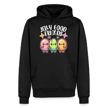 Jelly Good Friends - Men's Premium Hoodie - black - Front - Nico (187cm) & Julia (174cm)