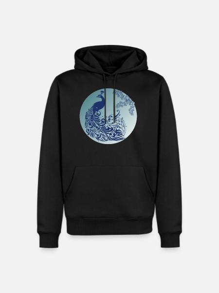 PEACOCK - Men's Premium Hoodie - black