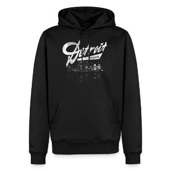 Detroit Style By Detroit Rebels Brand - Men's Premium Hoodie - black - Front - Nico (187cm) & Julia (174cm)