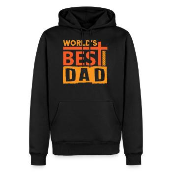 World s Best Dad Ever Fathers Day - Men's Premium Hoodie - black - Front - Nico (187cm) & Julia (174cm)