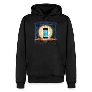 Shine Like Your Smartphone Screen - Men's Premium Hoodie - black - Front - Nico (187cm) & Julia (174cm)