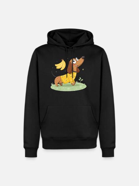 Cute dog - Men's Premium Hoodie - black