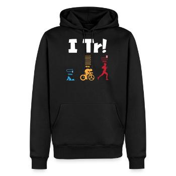 Triathlon - Men's Premium Hoodie - black - Front - Nico (187cm) & Julia (174cm)