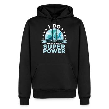 Triathlon - Men's Premium Hoodie - black - Front - Nico (187cm) & Julia (174cm)