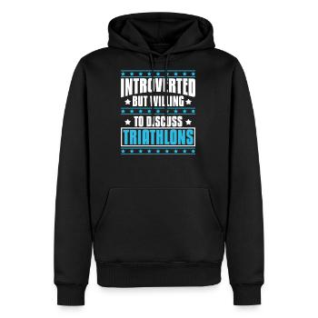 Triathlon - Men's Premium Hoodie - black - Front - Nico (187cm) & Julia (174cm)