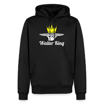 Waiter Waitress King - Men's Premium Hoodie - black - Front - Nico (187cm) & Julia (174cm)