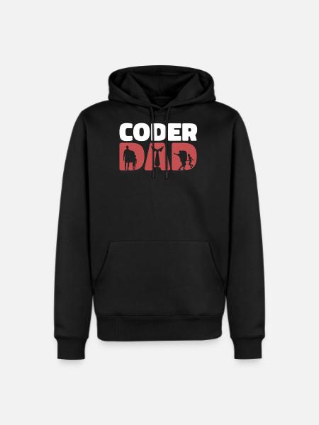 Programmer Coder Dad Coding - Men's Premium Hoodie - black