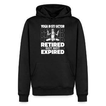 Yoga Instructor Retired - Men's Premium Hoodie - black - Front - Nico (187cm) & Julia (174cm)