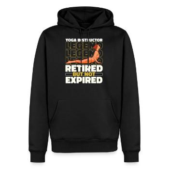 Yoga Instructor Retiree - Men's Premium Hoodie - black - Front - Nico (187cm) & Julia (174cm)