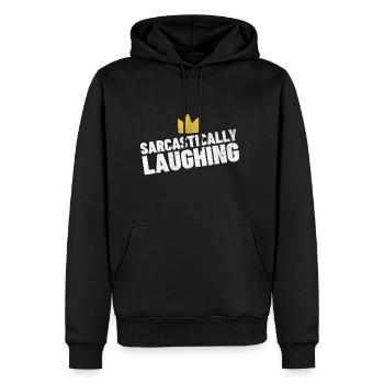 Sarcastically Laughing - Men's Premium Hoodie - black - Front - Nico (187cm) & Julia (174cm)