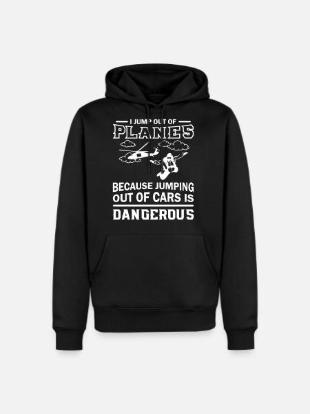 Jump Out Of Planes - Men's Premium Hoodie - black