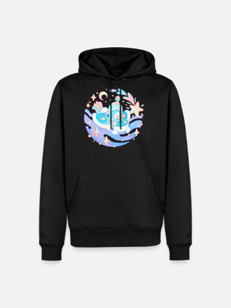 Traveler Shark - Men's Premium Hoodie - black