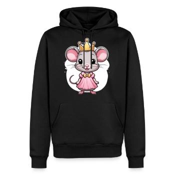 Cute princess mouse - Men's Premium Hoodie - black - Front - Nico (187cm) & Julia (174cm)
