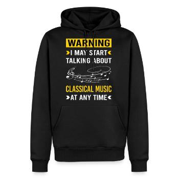 Warning Classical Music - Men's Premium Hoodie - black - Front - Nico (187cm) & Julia (174cm)