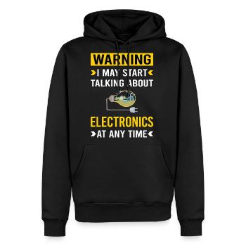 Warning Electronics - Men's Premium Hoodie - black - Front - Nico (187cm) & Julia (174cm)