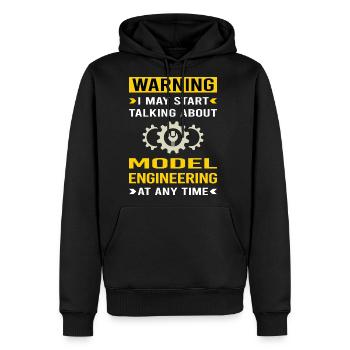 Warning Model Engineering Engineer - Men's Premium Hoodie - black - Front - Nico (187cm) & Julia (174cm)