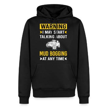 Warning Mud Bogging Mudding - Men's Premium Hoodie - black - Front - Nico (187cm) & Julia (174cm)