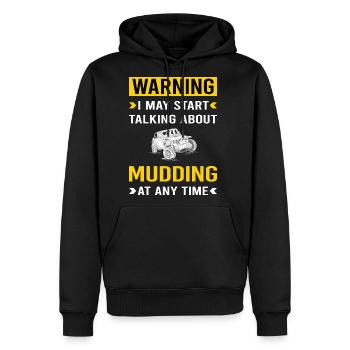 Warning Mudding Mud Bogging - Men's Premium Hoodie - black - Front - Nico (187cm) & Julia (174cm)
