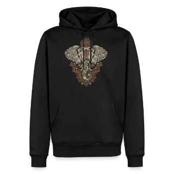 Goa elefant - Men's Premium Hoodie - black - Front - Nico (187cm) & Julia (174cm)