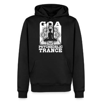 Goa Psychedelic Trance - Men's Premium Hoodie - black - Front - Nico (187cm) & Julia (174cm)