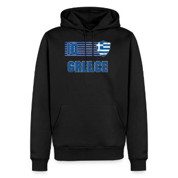Greece - Men's Premium Hoodie - black - Front - Nico (187cm) & Julia (174cm)